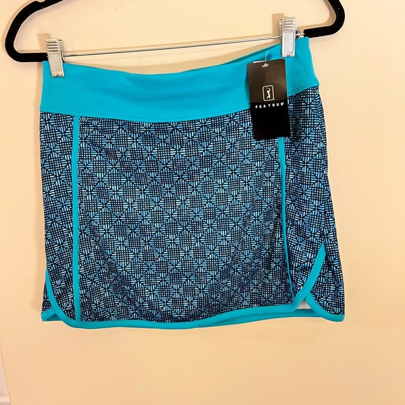 PGA Tour Pants - NWT PGA Tour blue & black womans golf skort